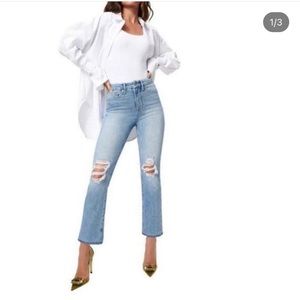 GOOD AMERICAN GOOD BOY JEANS 
Size 4/27 NWT
Inseam: 28” & 32”